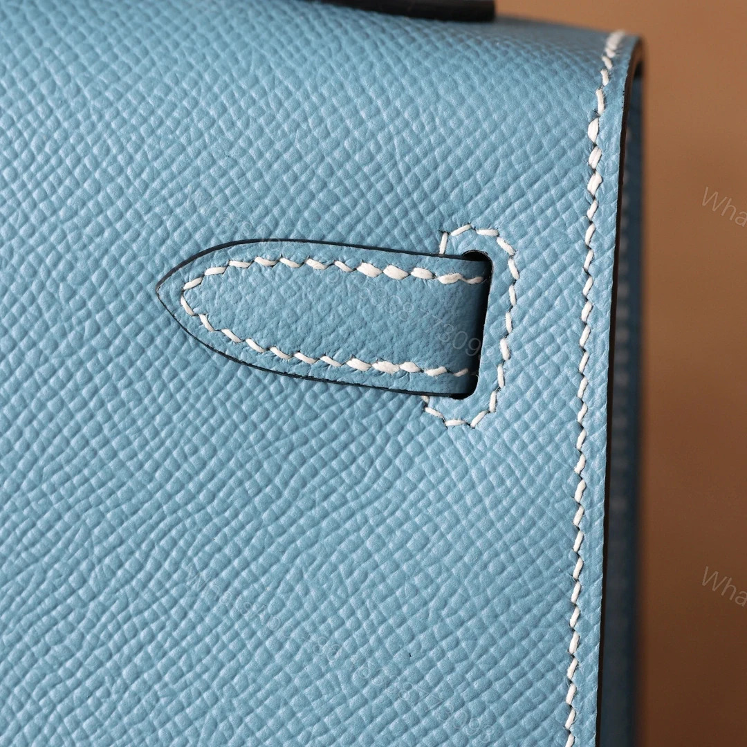 View 18 of 高仿Hermes*Kelly25Epsom牛皮牛仔藍銀扣/純手工
