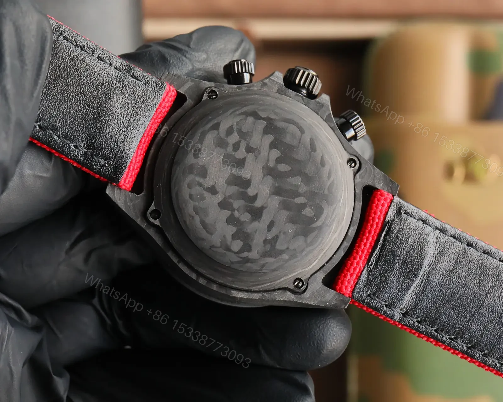 View 7 of Rolex Daytona Skeleton Carbon Red Strap Edition 40mm RG-DAYTONA-SKELETON-CARBON-RED
