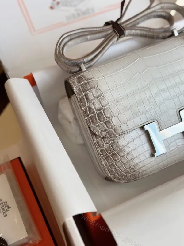View 7 of HN 19 Himalaya Genuine Crocodile Leather Palladium Hardware