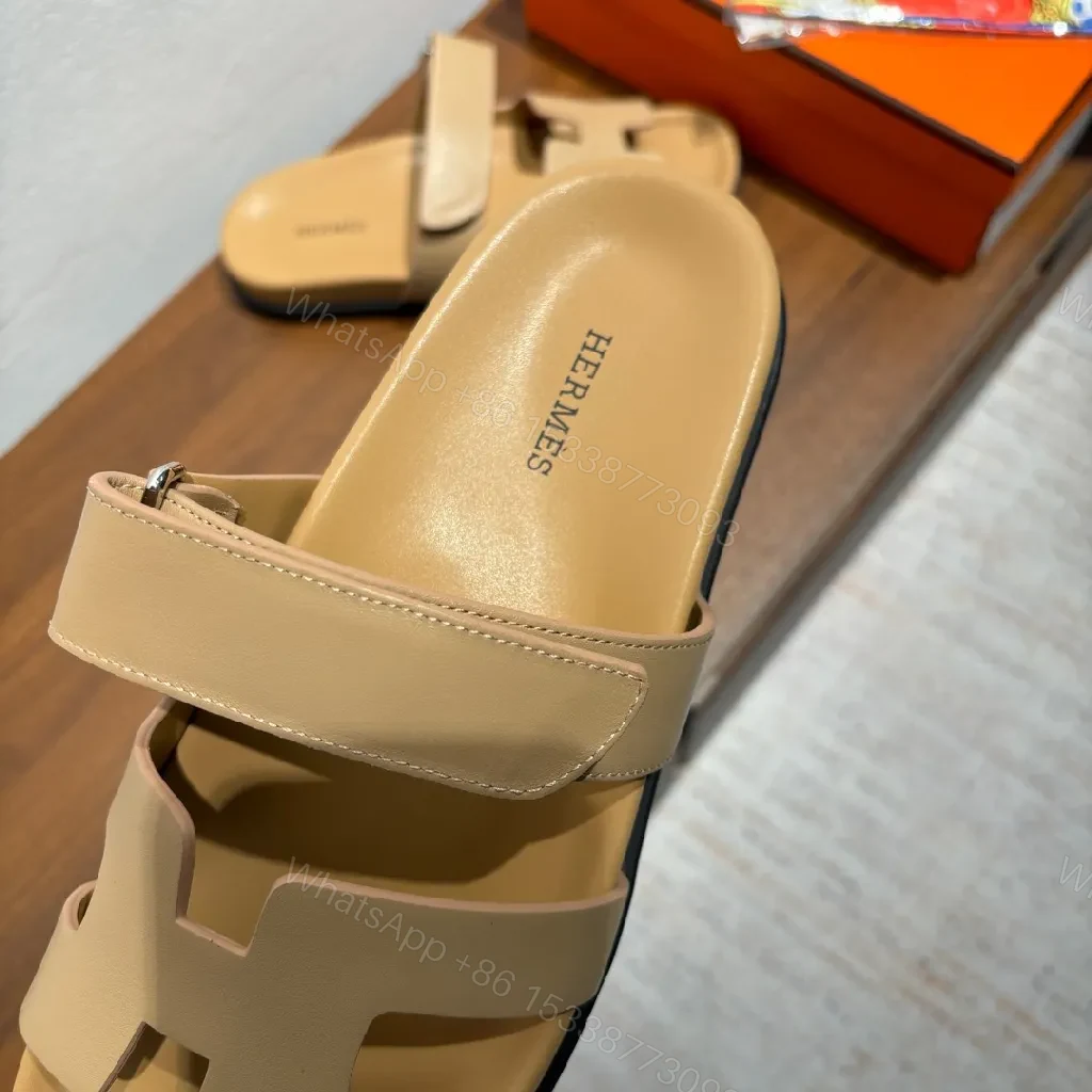View 7 of Low-Top Luxury Sandals with H-Pattern Straps, All-Day Comfort