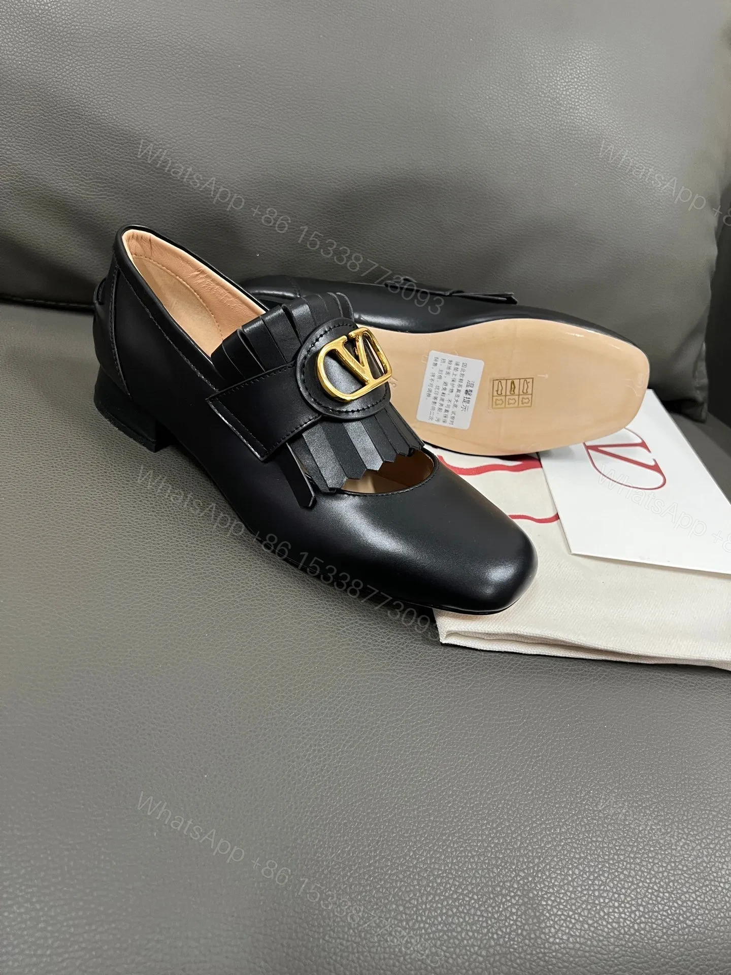 View 3 of Valentino Women Black Leather Heels