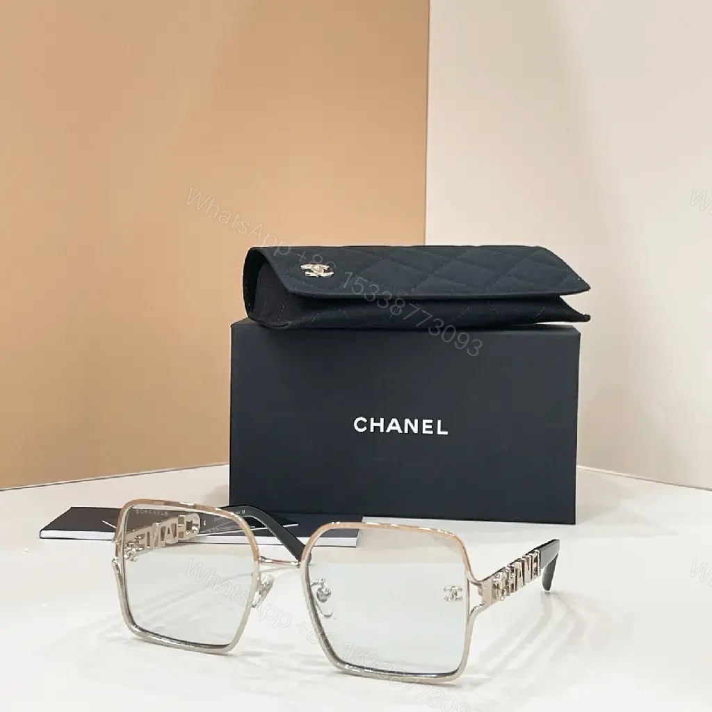 View 5 of Oversized Square Sunglasses: Brown Gradient, Gold Accents, Luxe Style