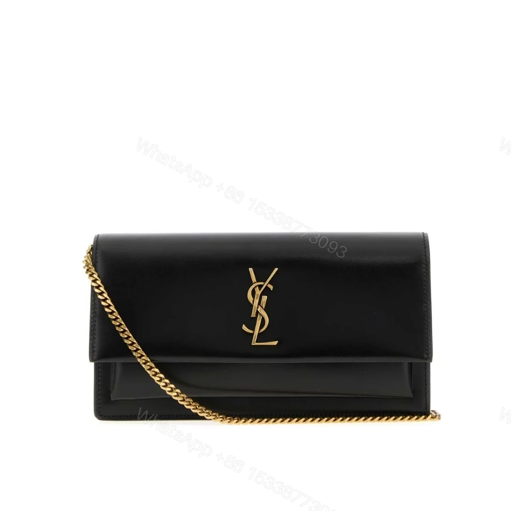 Saint Laurent Sunset Clutch Black 22Cm — view 1