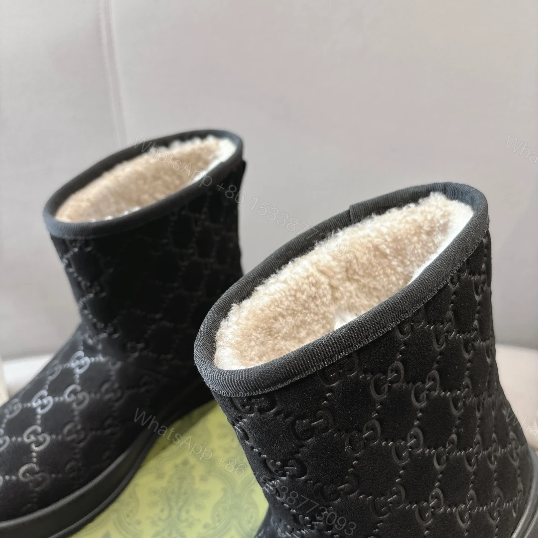 View 5 of GUCCI WOMEN’S BOOT GG SUDE CANVAS BLACK