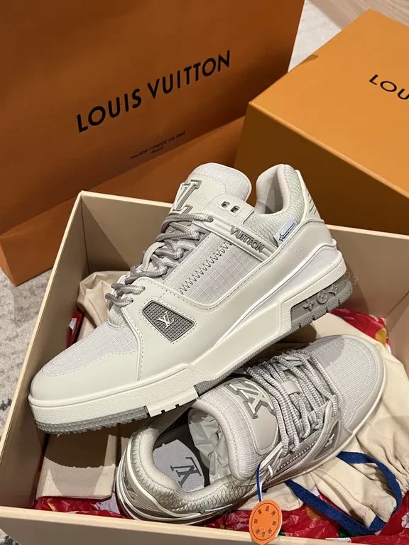 View 6 of Texture-Forward LV-Inspired High-Tops: Luxury Streetwear Sneakers