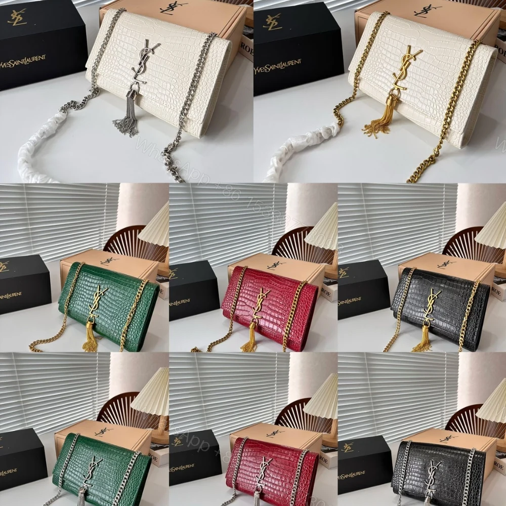 View 3 of Saint Laurent Kate Tassel Medium Black 22Cm 354119DND0N1000