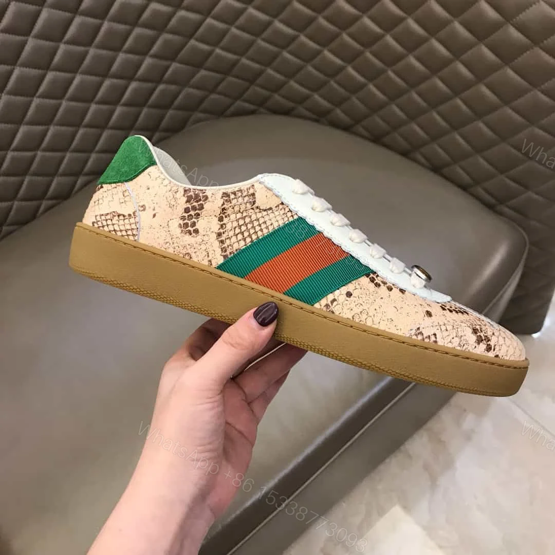 View 2 of GUCCI MEN’S NATURAL G74 PYTHON TRAINER WITH WEB – GC35
