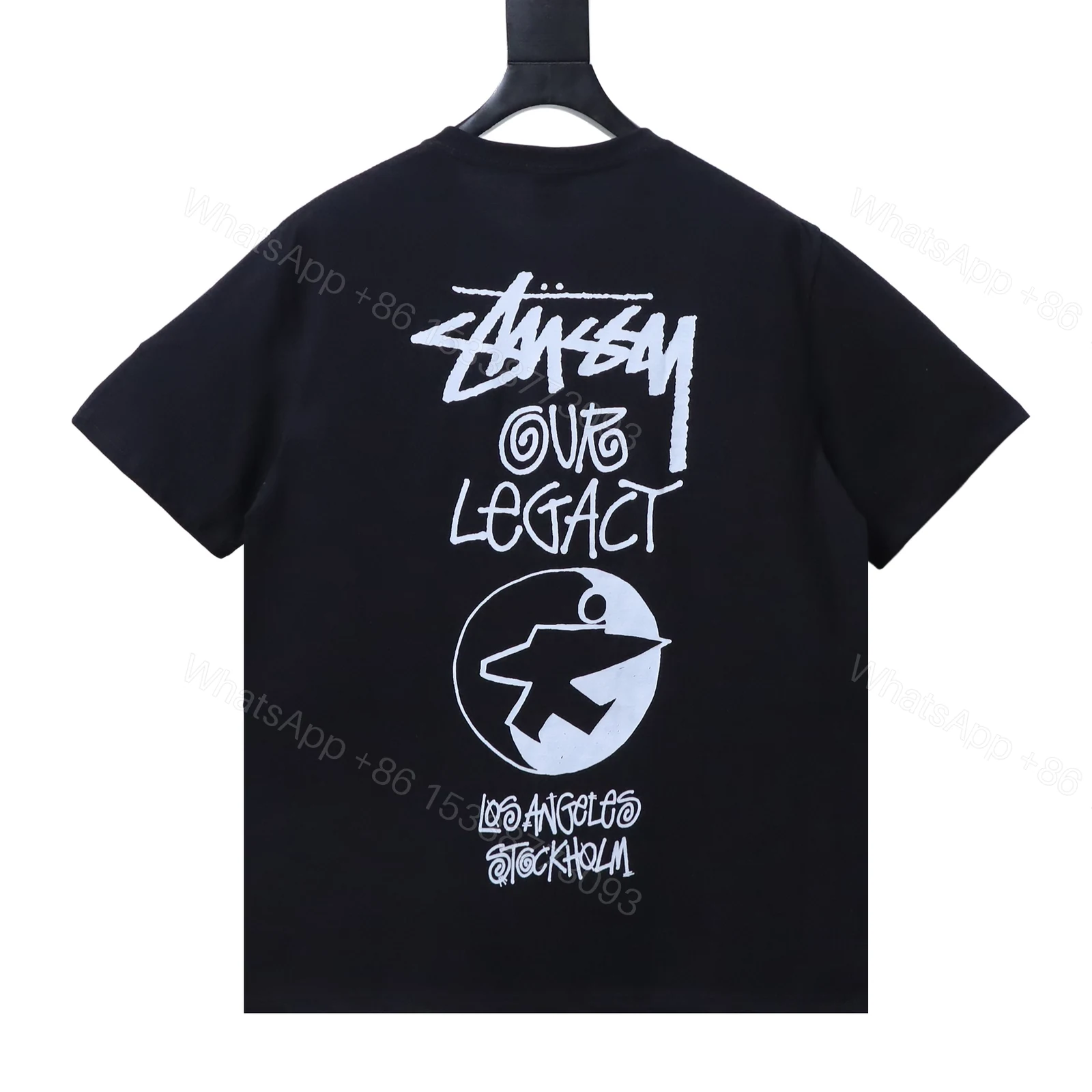 View 10 of Stussy World Tour Collection Printed Short Sleeve Shirt Black