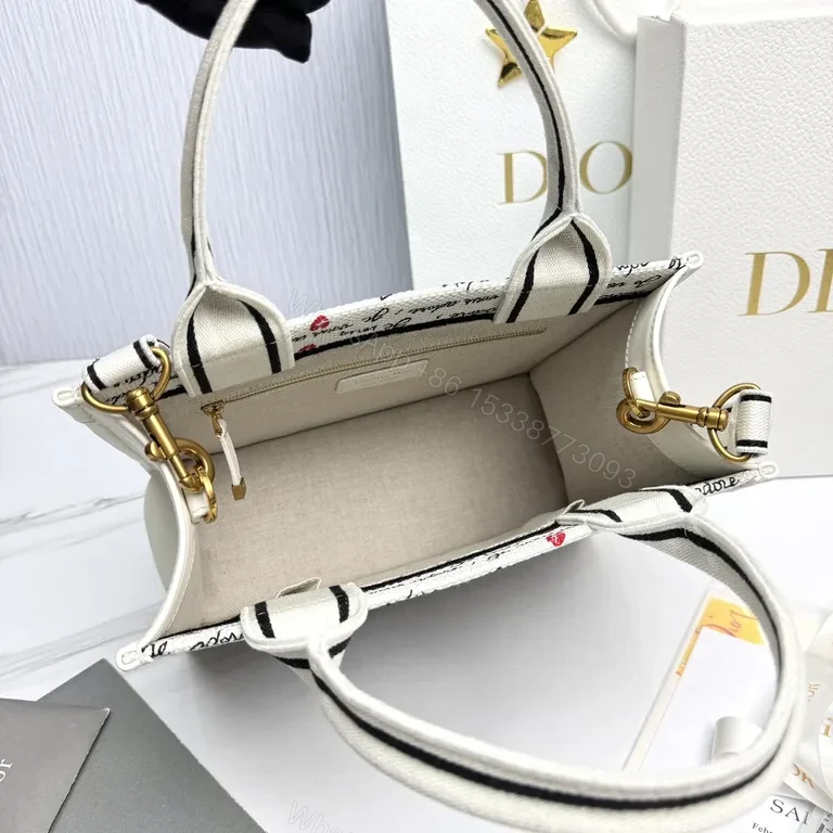 View 6 of Statement Quilted Satchel: Dior Heart-Texture Luxury Tote