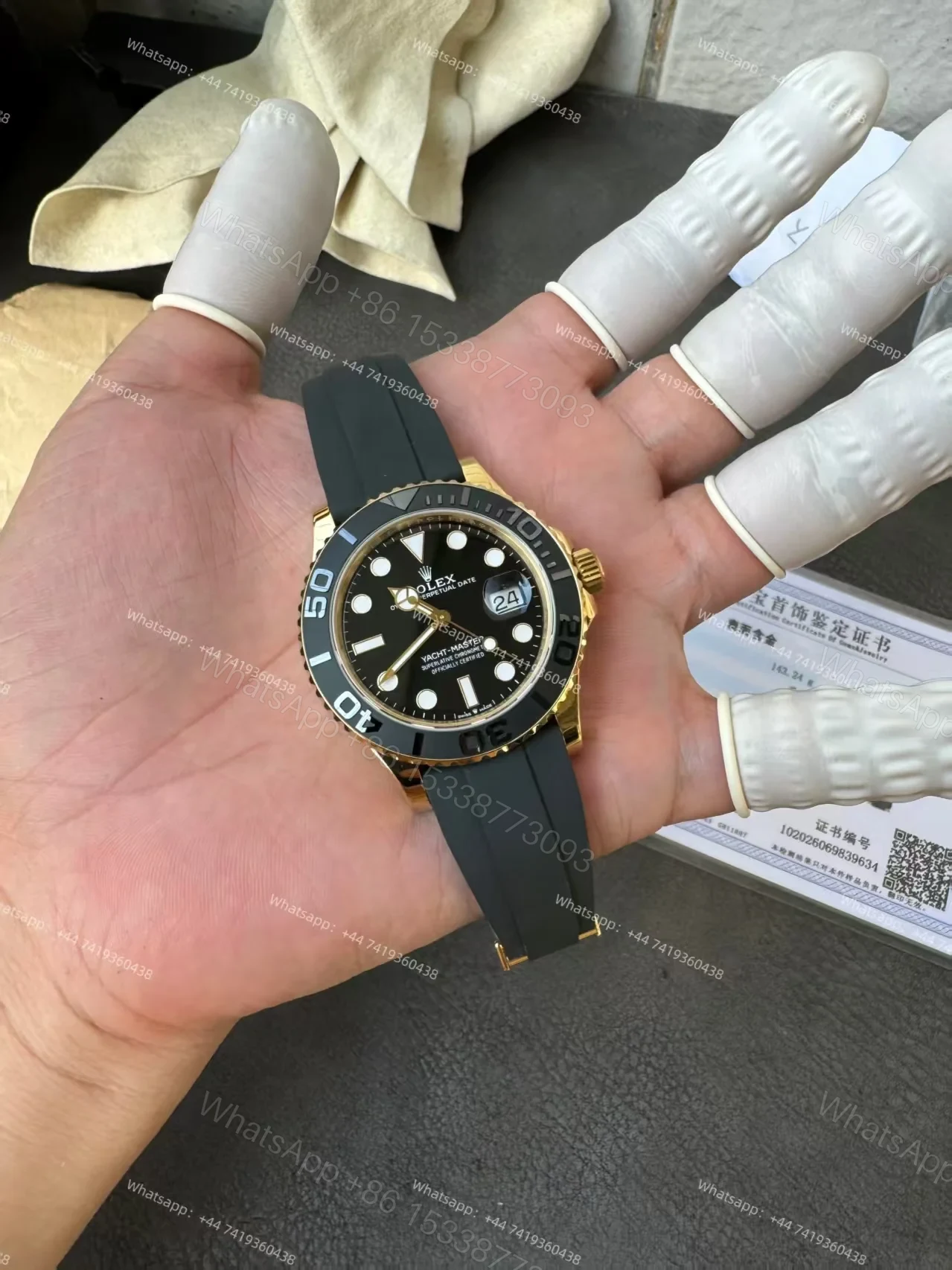 View 5 of Rolex Yacht-Master 226658 1:1 Replica 18K Gold Plated 42MM 3235 Movement Super Clone Watch