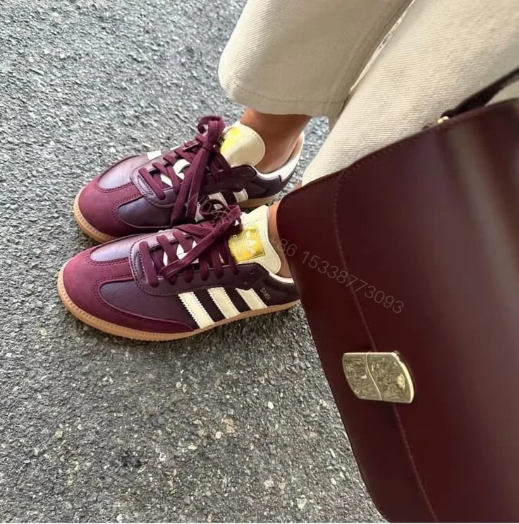 View 2 of FIRST COPY ADIDAS SAMBA MAROON SHOES
