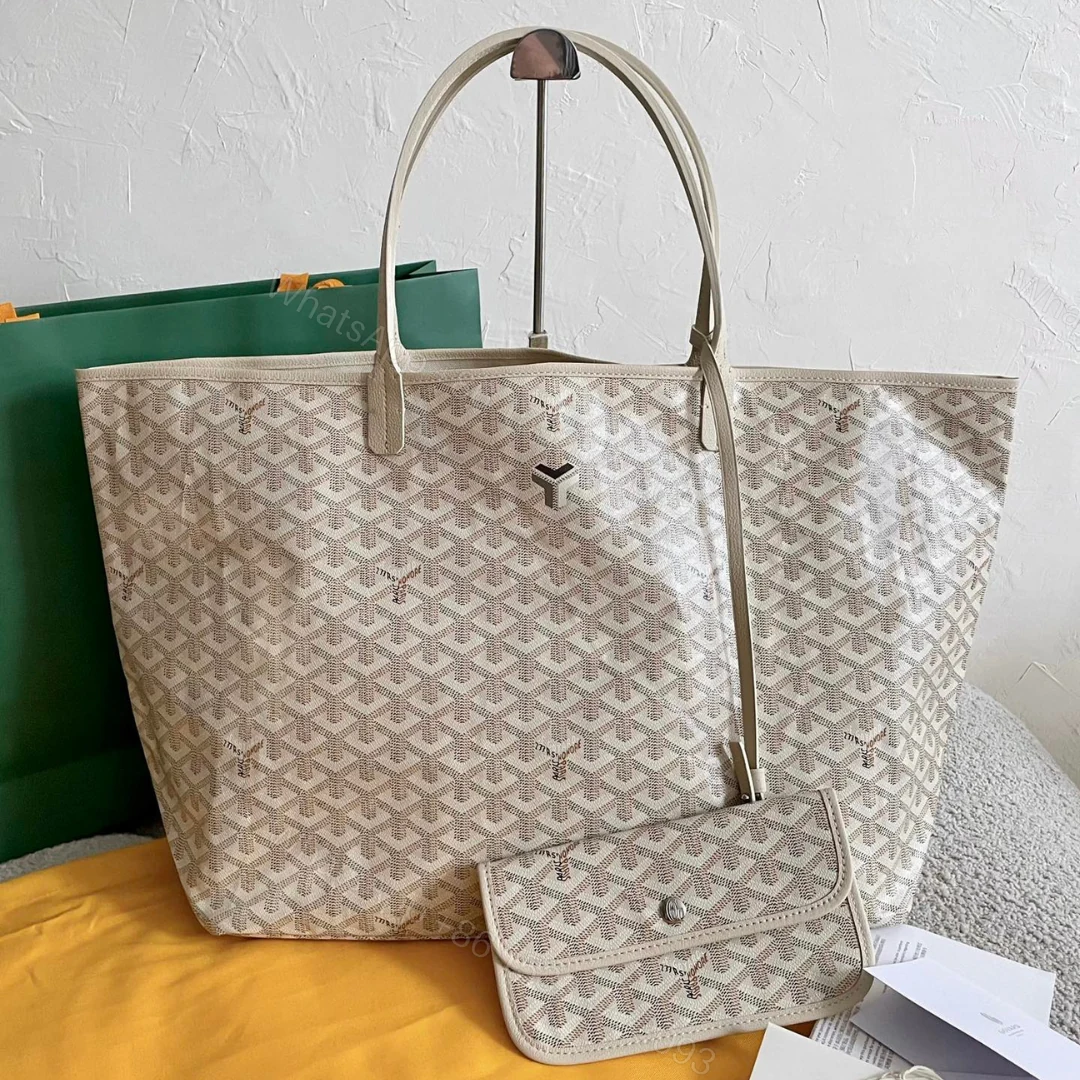 GOYARD Goyardine Saint Louis Claire Voie GM White Yellow — view 1