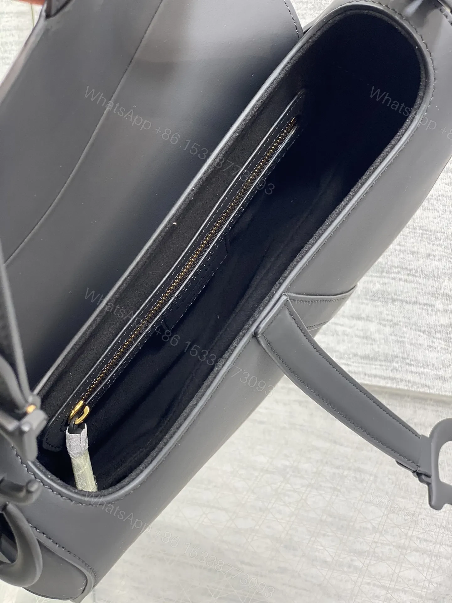 View 6 of Dior Saddle Bag in Black with Black Hardware