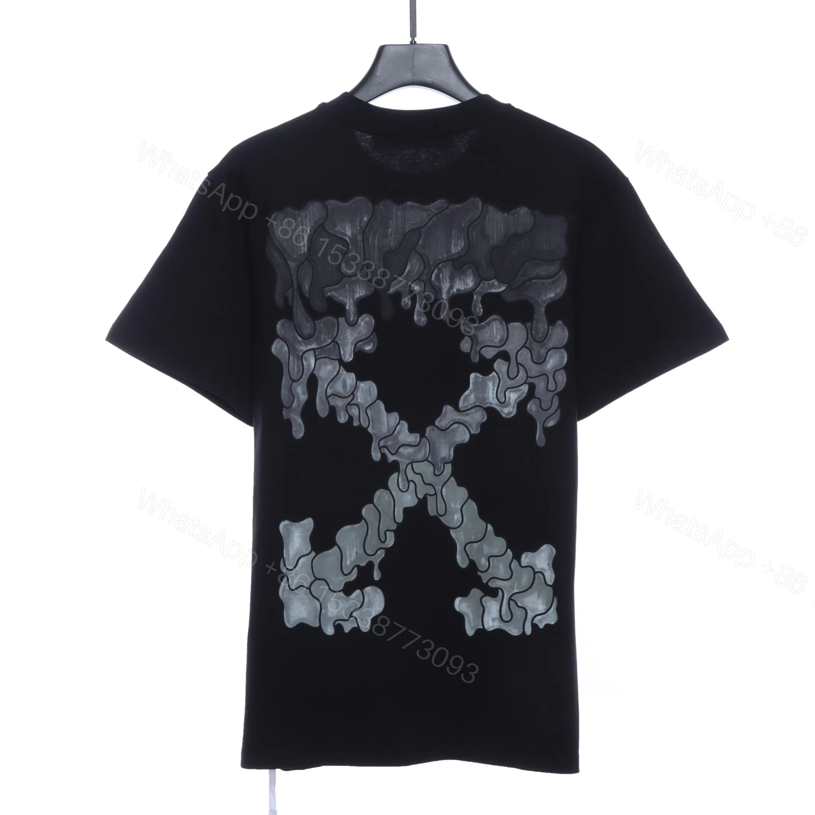 Off-White Melting Arrow Print T-Shirt Black Grey — view 1