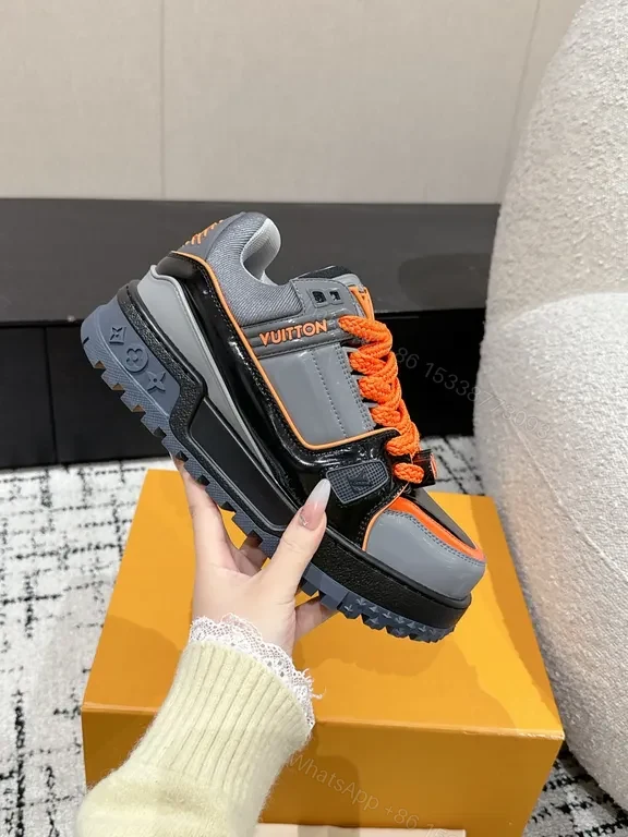 View 8 of Bold Accents Louis Vuittonâ€“Inspired High-Top Sneakers