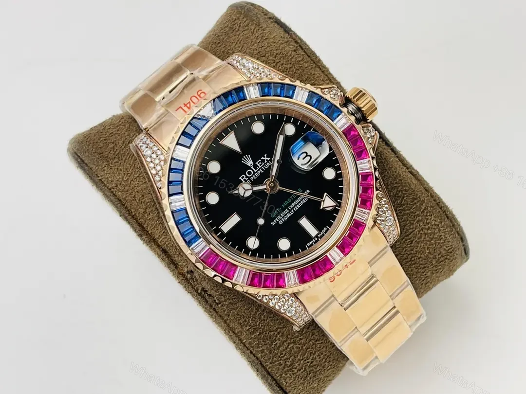 View 2 of Fake Rolex GMT Master II Yellow Gold Best Oyster Bracelet 40MM 116748SARU