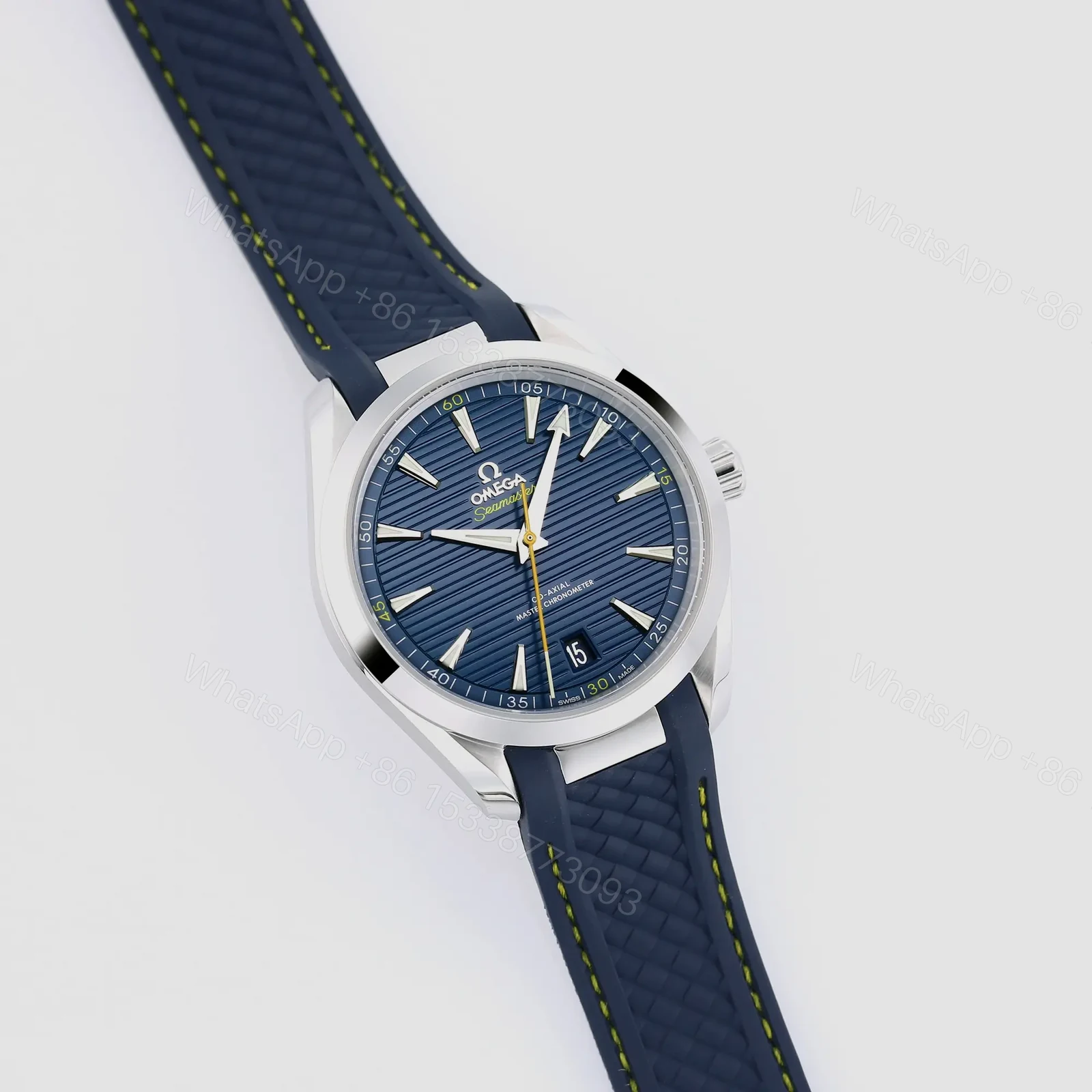 View 4 of Omega Seamaster Aqua Terra 150M Blue Dial Stainless Steel Case with Blue Rubber Strap