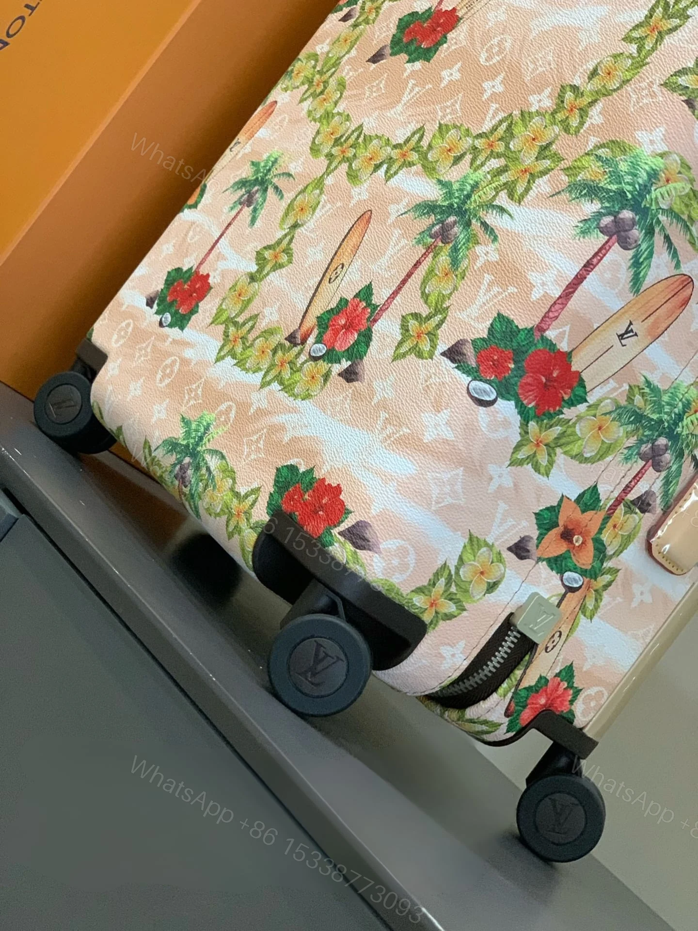 View 8 of Louis Vuitton Horizon 55 Suitcase Monogram Surfin Coated Canvas Sand 55Cm M24798