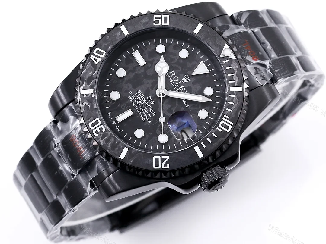 View 4 of Rolex Submariner DIW Carbon Fiber Black Dial Custom Watch 40mm Ultimate Edition RG-ROLEX-SUB-DIW-CARBON-GRN-40