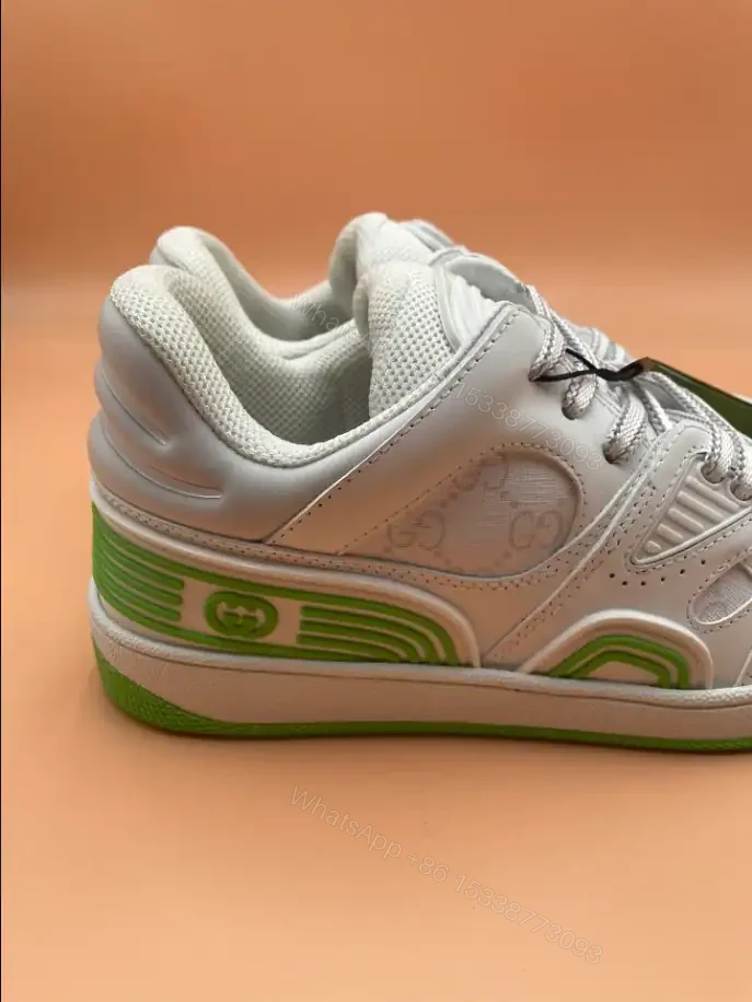 View 3 of GUCCI BASKET SNEAKERS IN GREEN AND WHITE – GC181