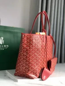 View 4 of Goyard Saint Louis Red Tote Bag