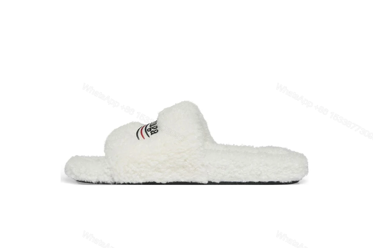 View 4 of Balenciaga Furry Slide White 654261W2DO19906