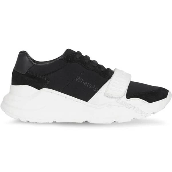 BURBERRY SUEDE AND NEOPRENE HIGH-TOP SNEAKERS – BBR20 — view 1