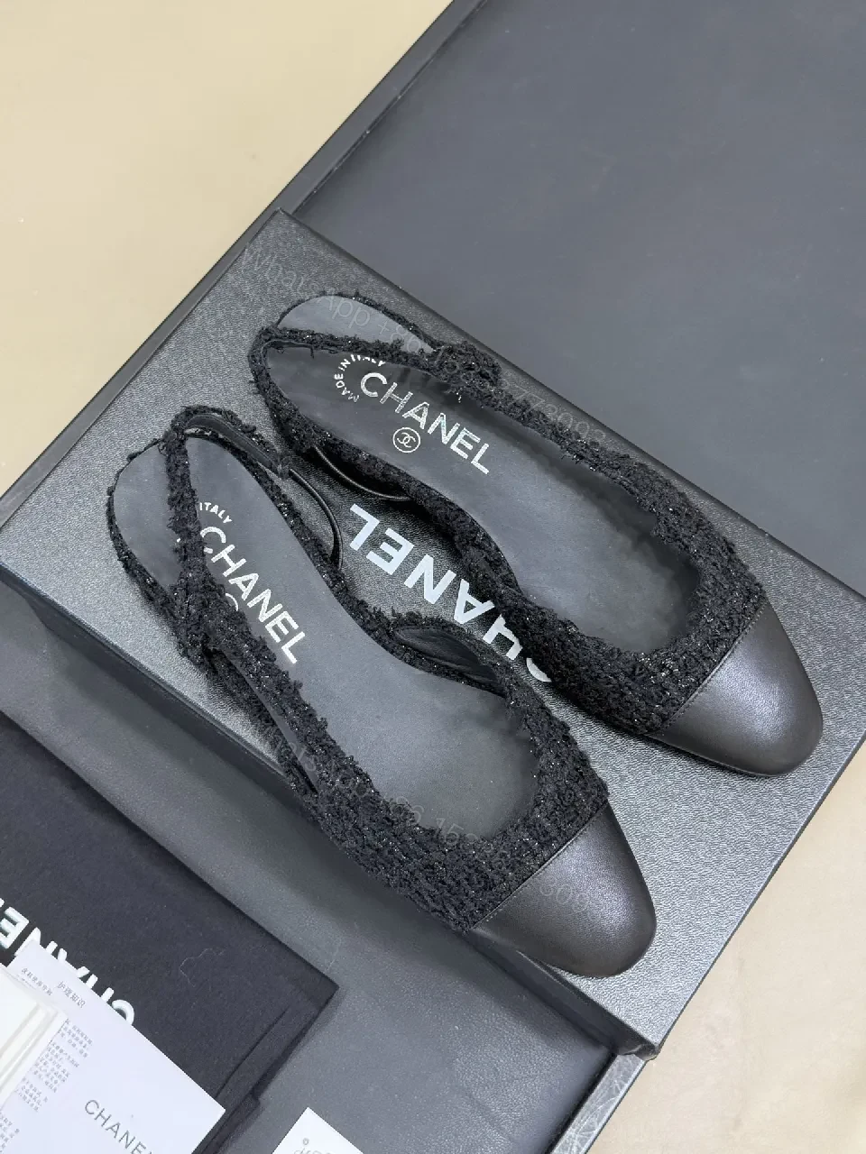 View 9 of Refined Knit Flats: Leather Cap Toe Slip-On Shoes