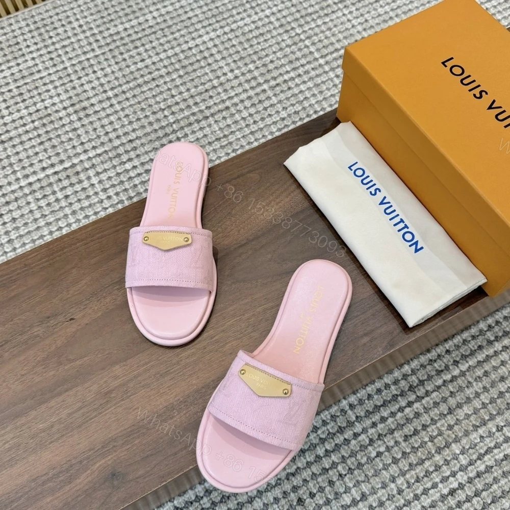 View 5 of LOUIS VUITTON LILY FLAT MULE ROSE 1AGX46