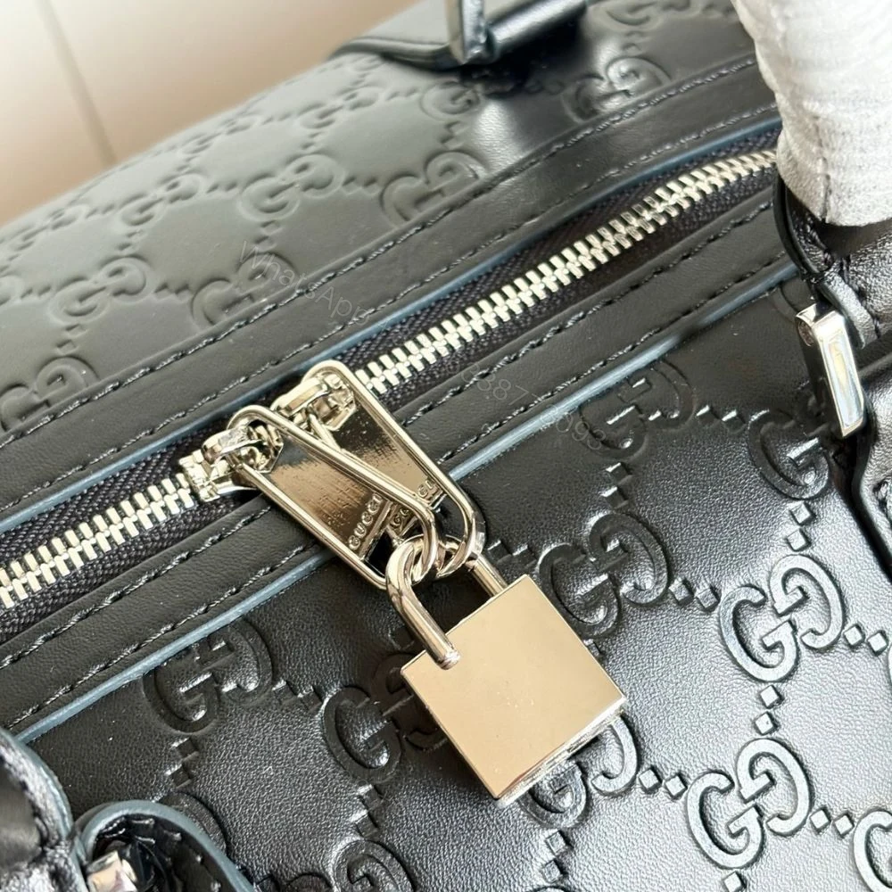 View 7 of Gucci Emblem Medium Duffle Bag Black 45Cm