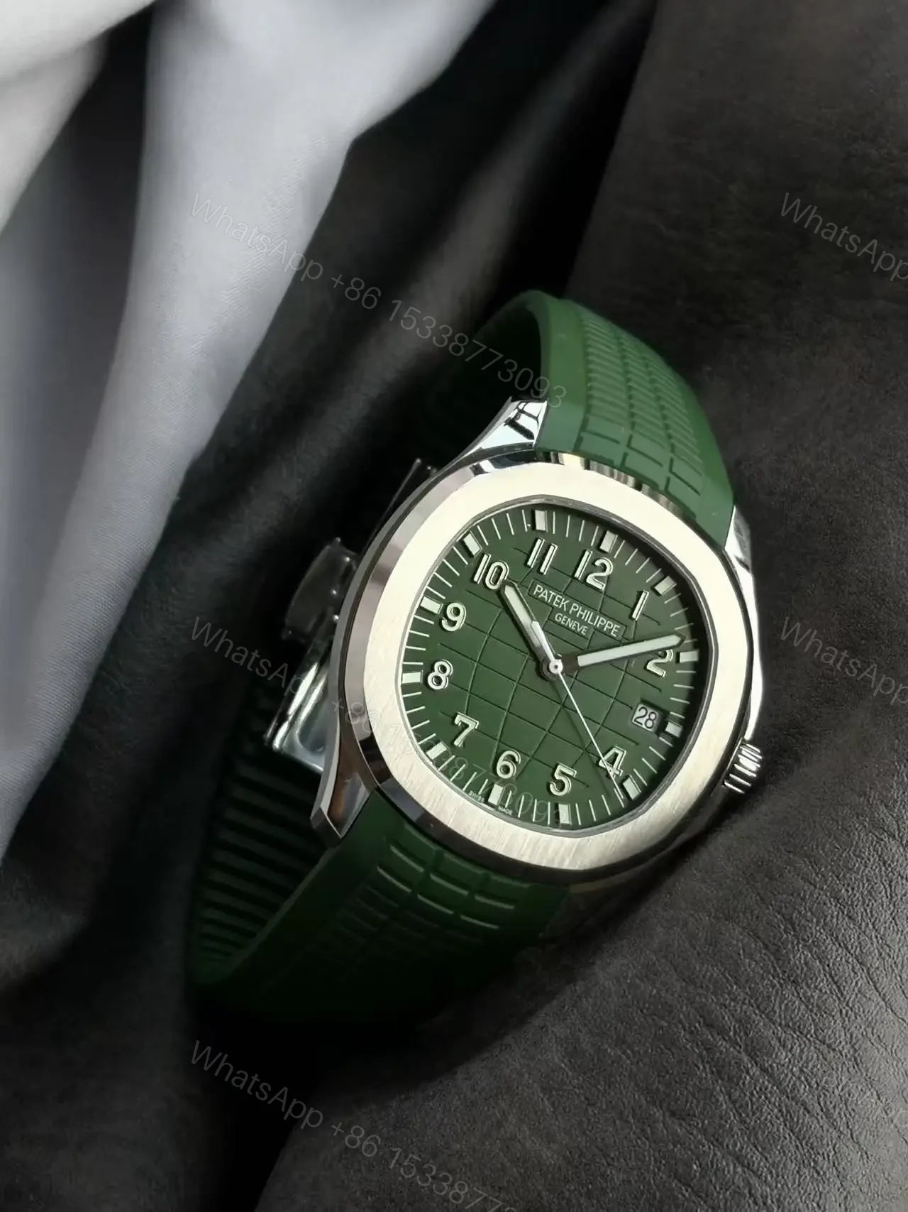 View 2 of Replica Aquanaut Green Dial Patek Philippe Aquanaut 5168G