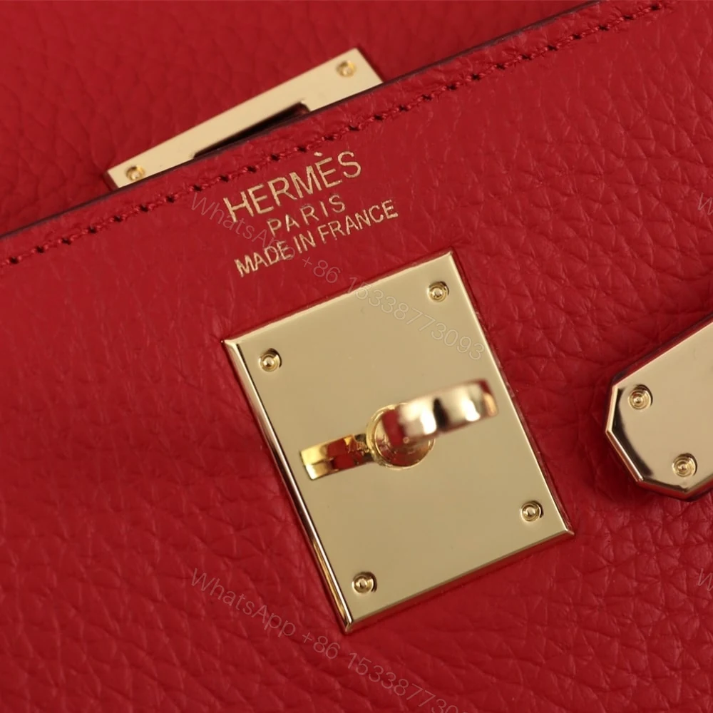 View 6 of Hermes Kelly 25 Togo Handbag Rouge Casaque 25Cm