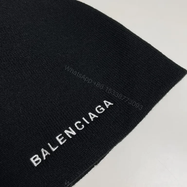 View 3 of Subtle Luxury Beanie: Premium Knit, Discreet Balenciaga Logo Beanie