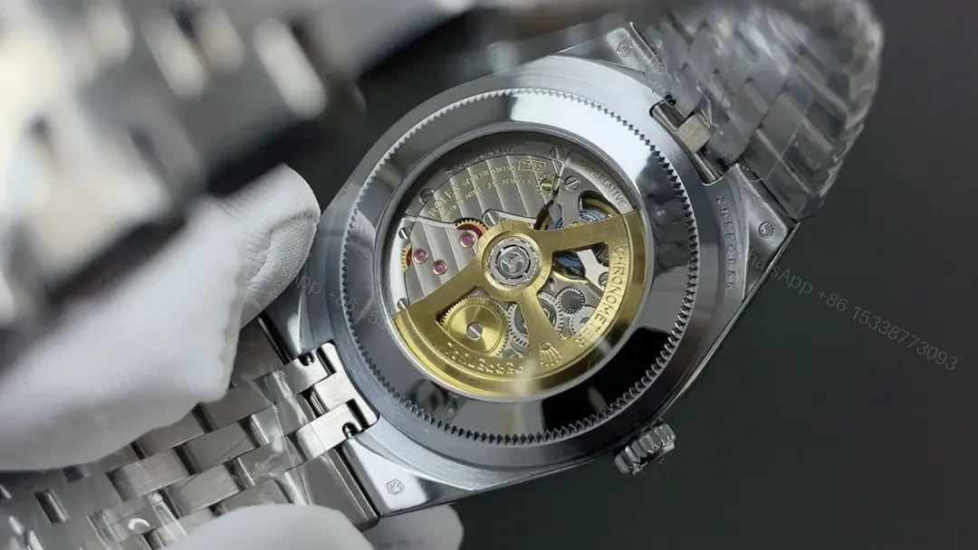 View 6 of Rolex Land-Dweller 40 Ice Blue Honeycomb replica 40MM Platinum Flat Jubilee Bracelet 127336-0001