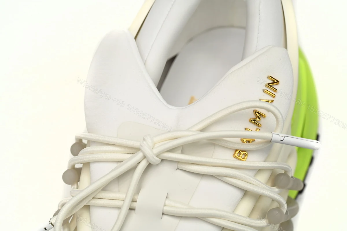 View 7 of BALMAIN Multikolor Buty sportowe Black white and green YM1VJ309