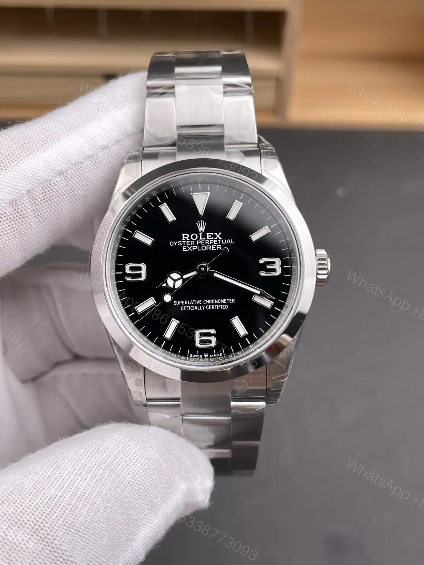 View 3 of Rolex Explorer 39 Stainless steel Black 214270-0001