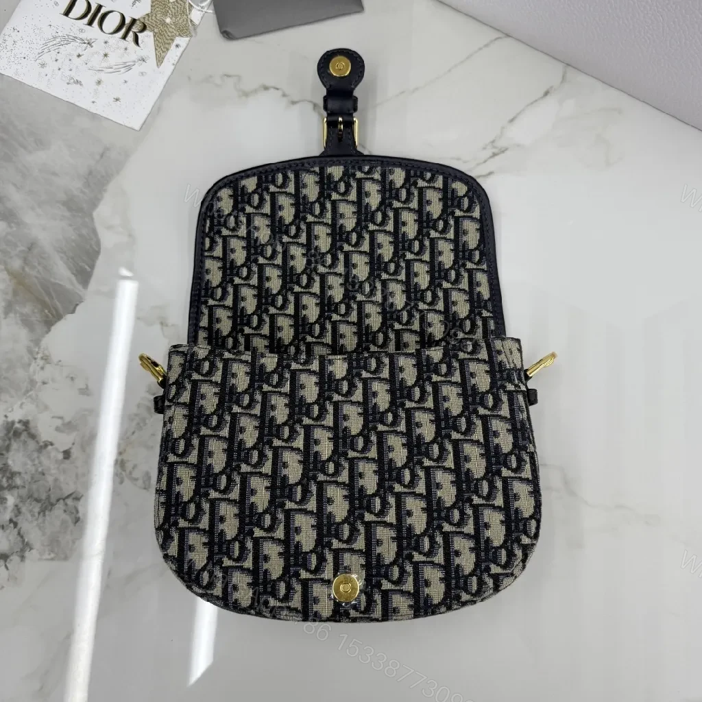 View 3 of Monochrome Canvas Crossbody: Luxe Pattern, Gold Hardware