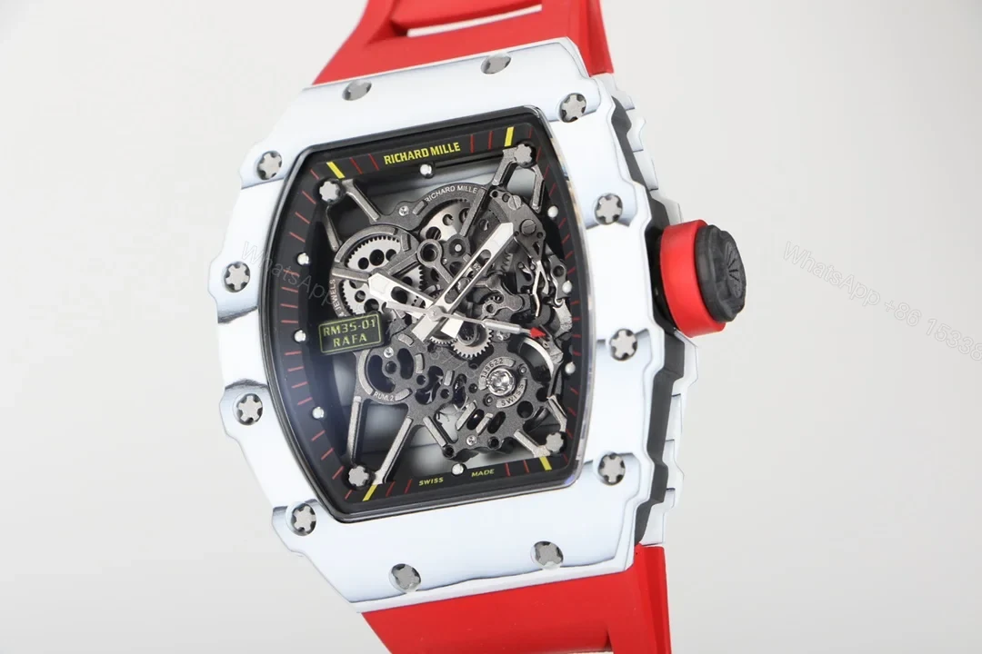 View 3 of Richard Mille RM35-01 NTPT Carbon Fiber RMUL3 White Gemstone Suspension Men’s Watch RM35-01-NTPT-WGEM-RM3