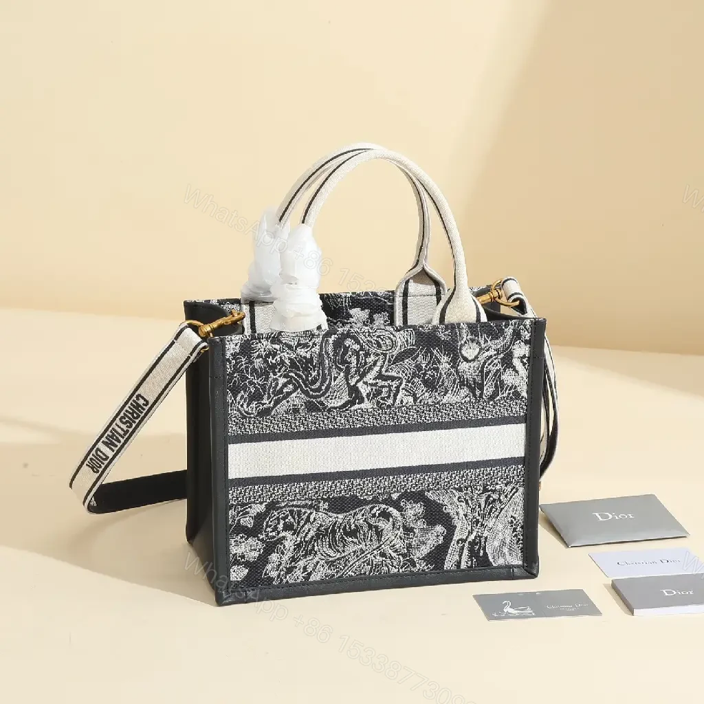 View 7 of Glam Textured Tote: Dior-Inspired Luxury, Everyday Signature Bag