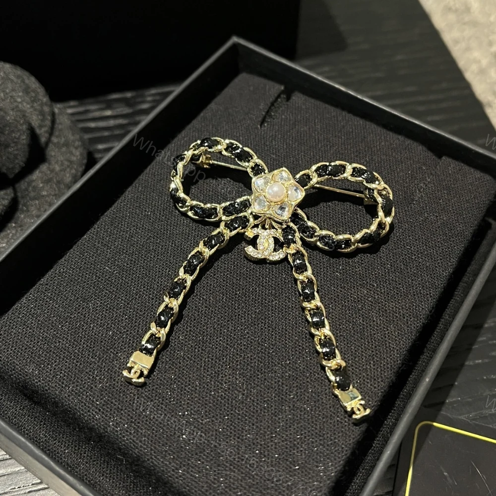 View 2 of Chanel Brooch Metal Glass Pearls And Strass Gold