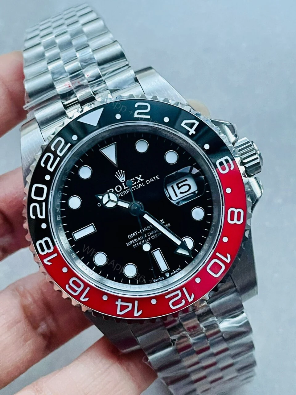 View 4 of GMF Factory 1:1 Rolex GMT Master II 16710 V5 COLA 904L SS 1:1 RED BLACK Bezel Best Edition