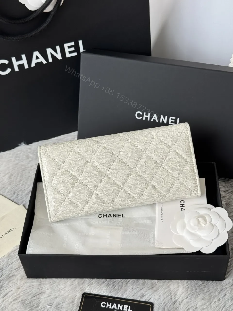 View 2 of Quilted Luxury Wallet: Subtle CC Hardware, Timeless Style