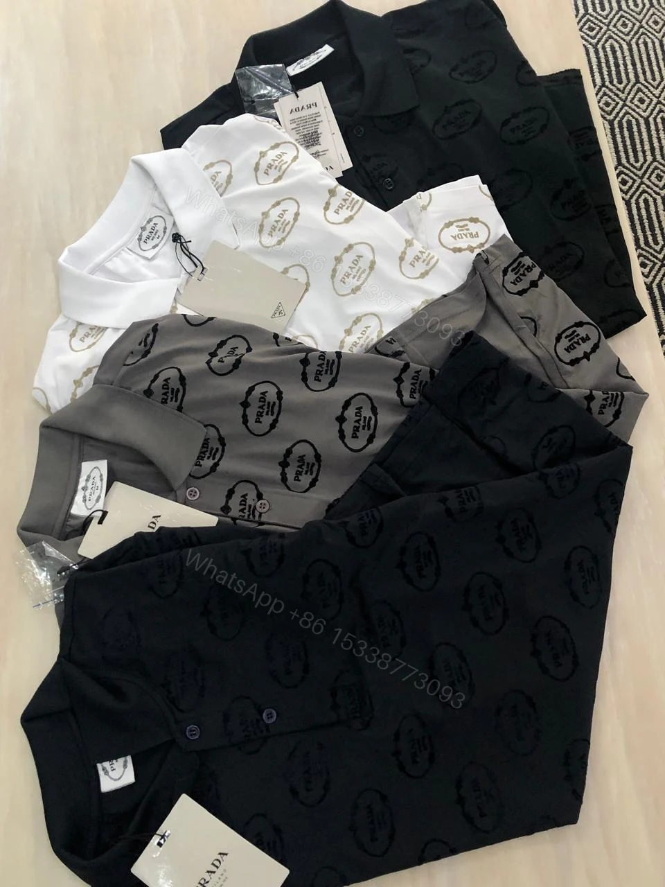 View 5 of First Copy PRADA Premium Imported Fabric Polos