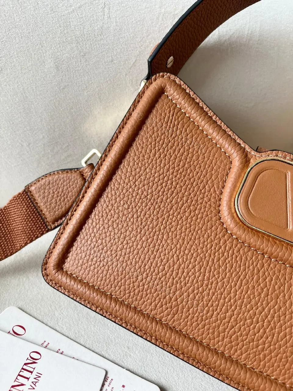 View 3 of Pebbled Leather Crossbody: Structured Chic, Everyday Luxury