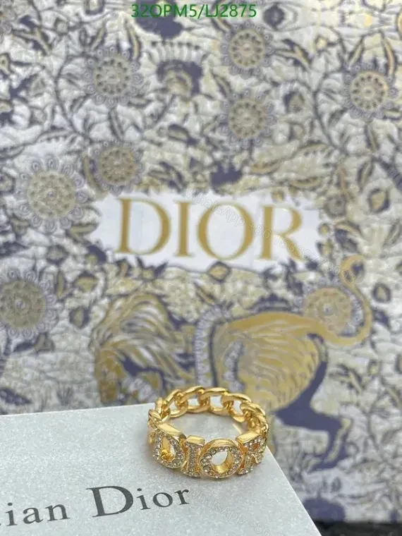 View 4 of Dior Costume Ring for Women in Yellow – Model ZJ20515