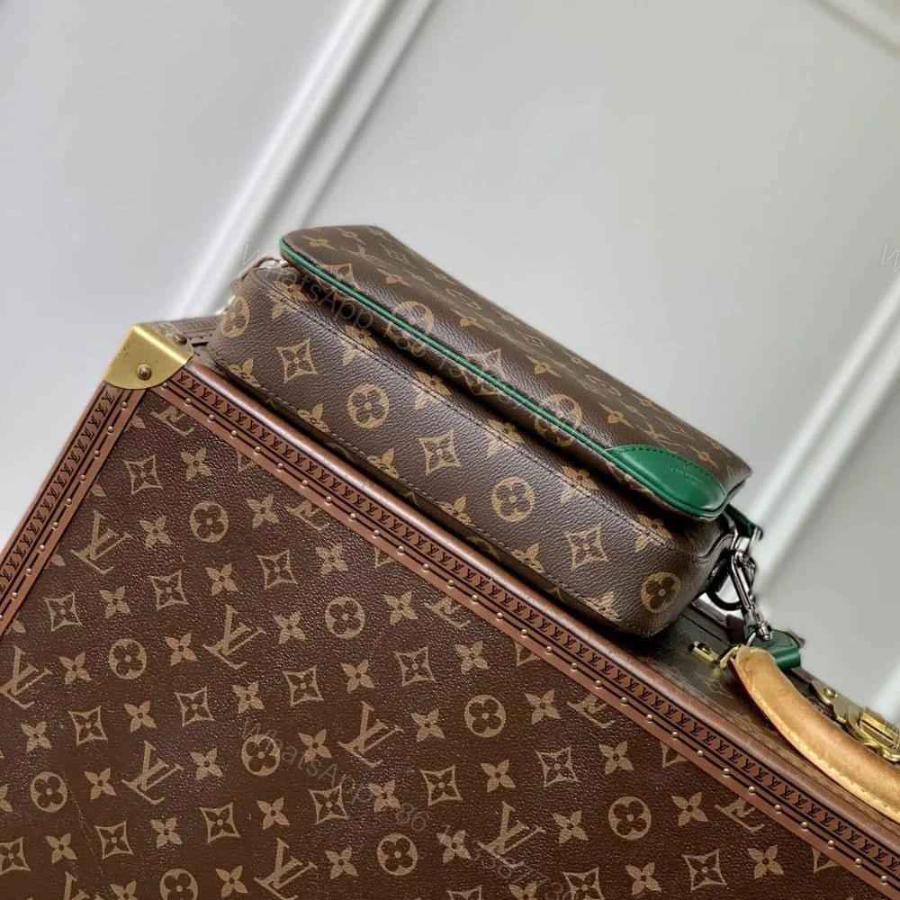 View 6 of Louis Vuitton Trio Messenger Bag Green 25Cm M12766