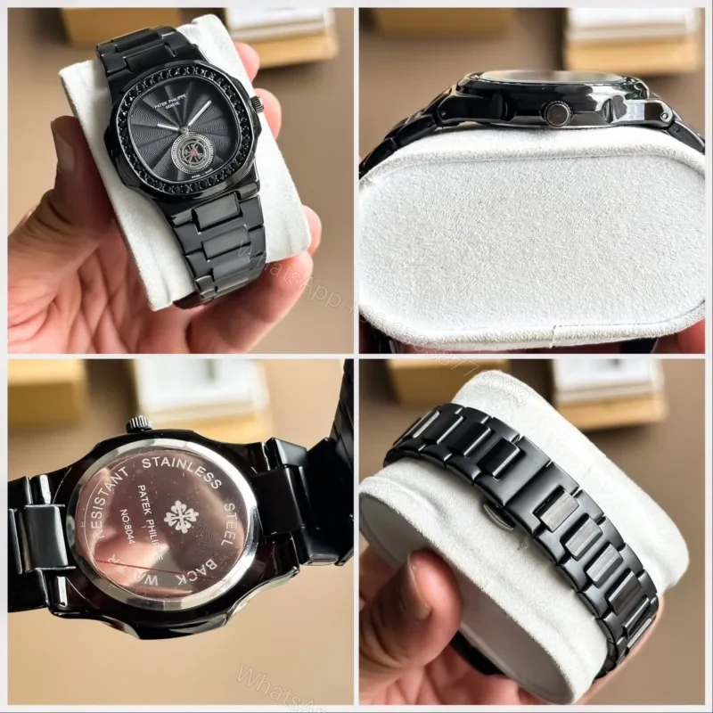 View 3 of Patek Philippe Nautilus Black Stainless Steel Quartz 40mm