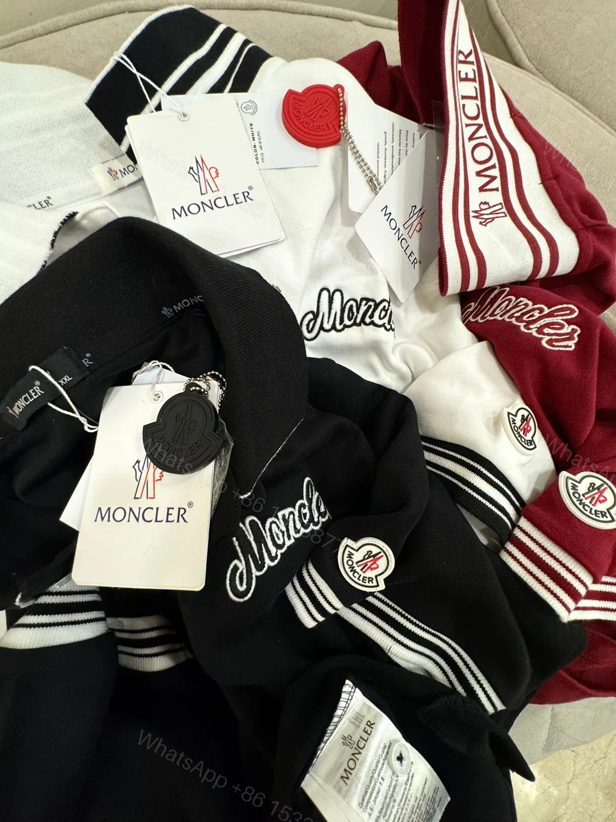View 3 of FIRST COPY MONCLER LUXURY STYLE SUMMER LOOK POLO T-SHIRT