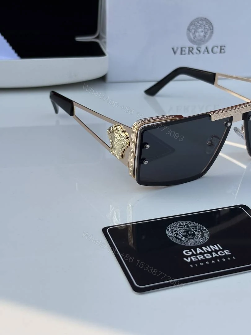 View 4 of First Copy Versace17383 Golden Black Sunglasses