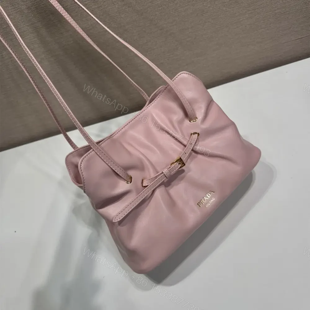 View 4 of 高仿Prada*Dada系列1BG586小羊皮雲朵包粉色小號免檢版